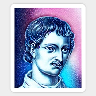 Giordano Bruno Snowy Portrait | Giordano Bruno Artwork 13 Sticker